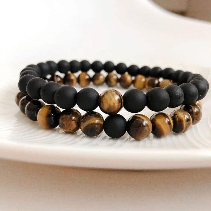 🐯🖤 Œil de tigre + Onyx